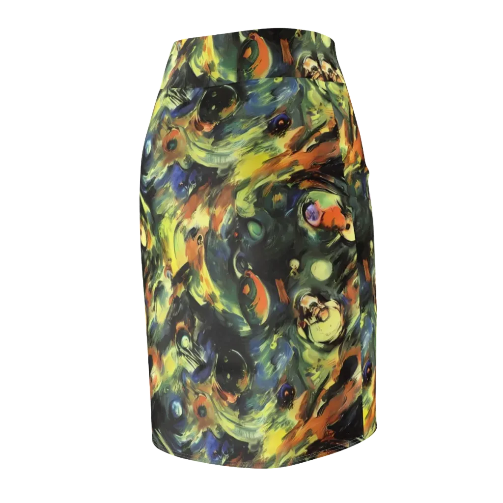 Seve Swirl on Pencil Skirt — Back Side