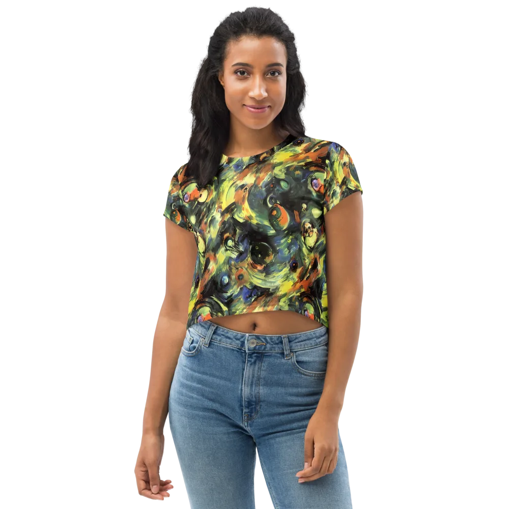 Seve Swirl on Crop Tee — Front