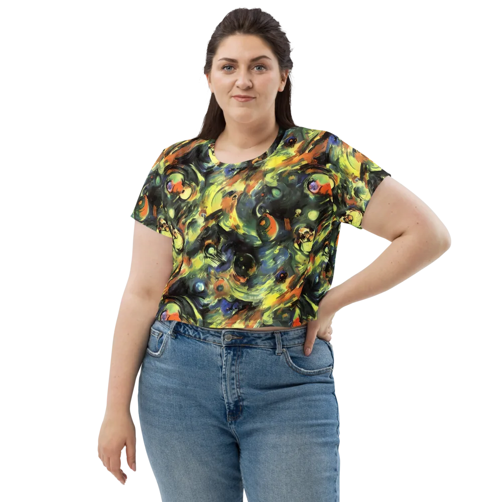 Seve Swirl on Crop Tee — Front