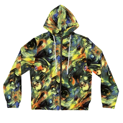 Seve Swirl on a Women's Full-Zip Hoodie