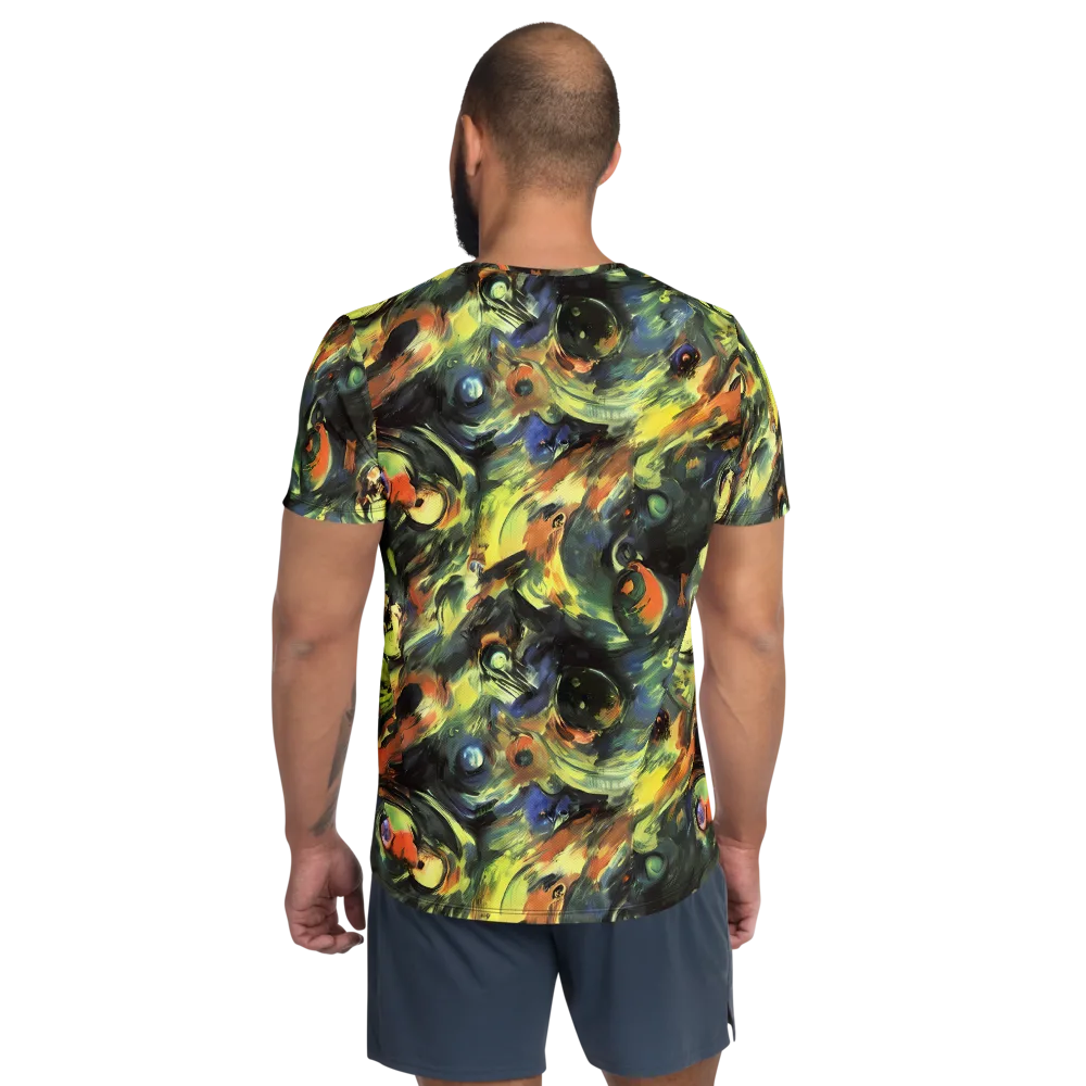 Seve Swirl on Men's Athletic T-Shirt — Back