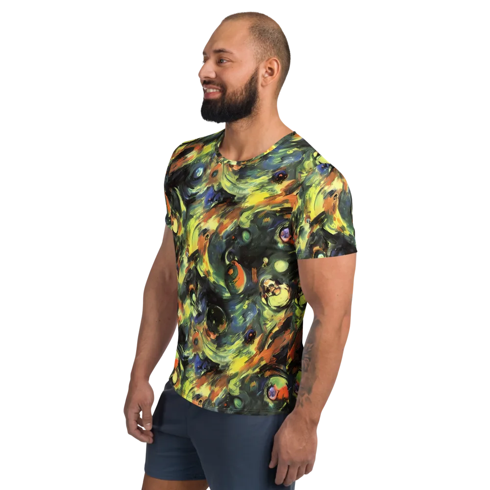 Seve Swirl on Men's Athletic T-Shirt — Left