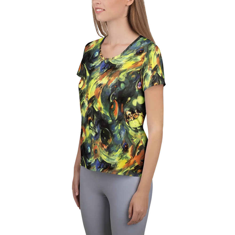 Seve Swirl on Women's Athletic T-Shirt — Left