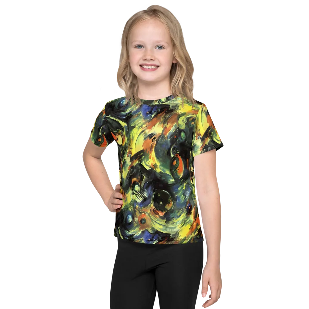 Seve Swirl on Kids Crew Neck T-Shirt — Front