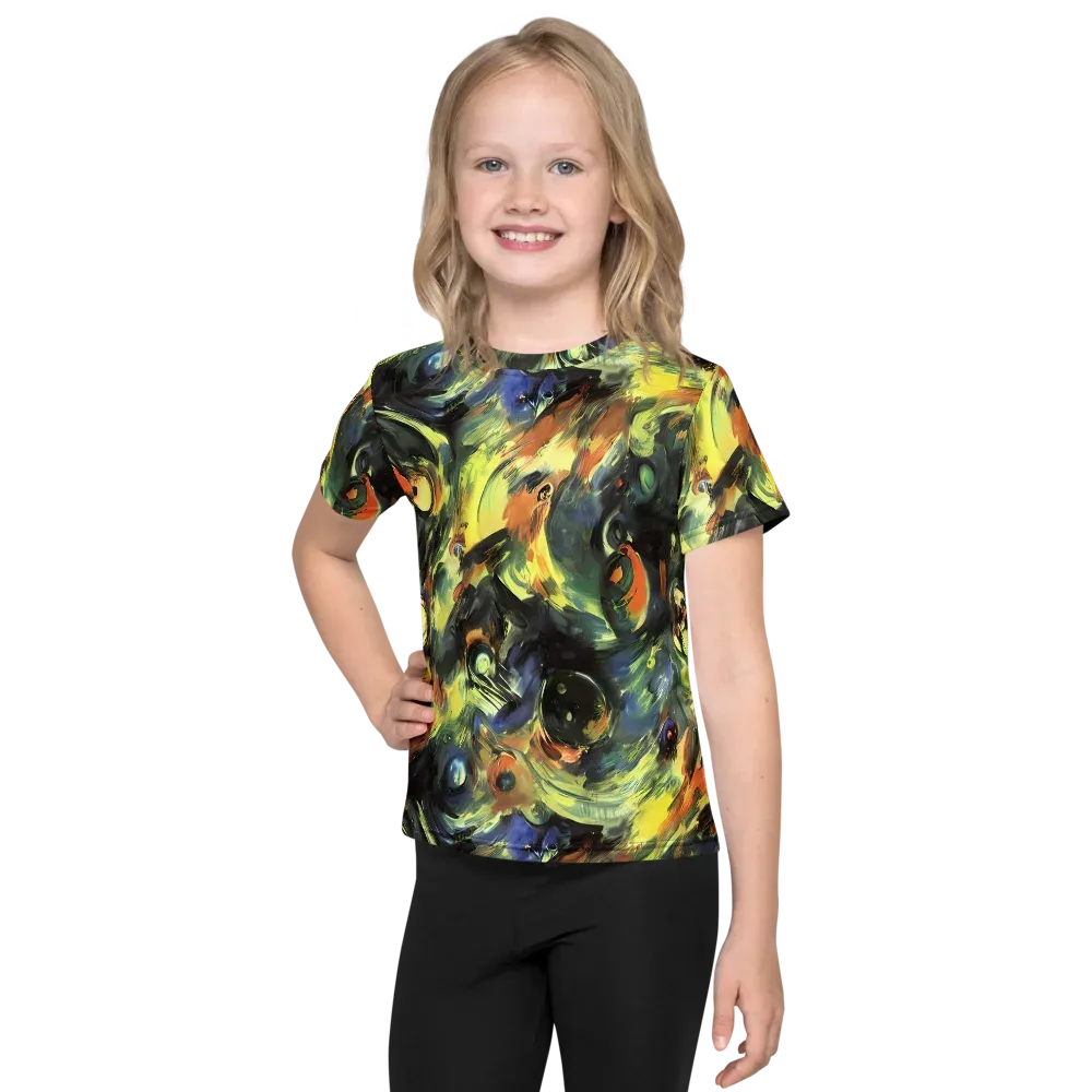 Seve Swirl on Kids Crew Neck T-Shirt — Front
