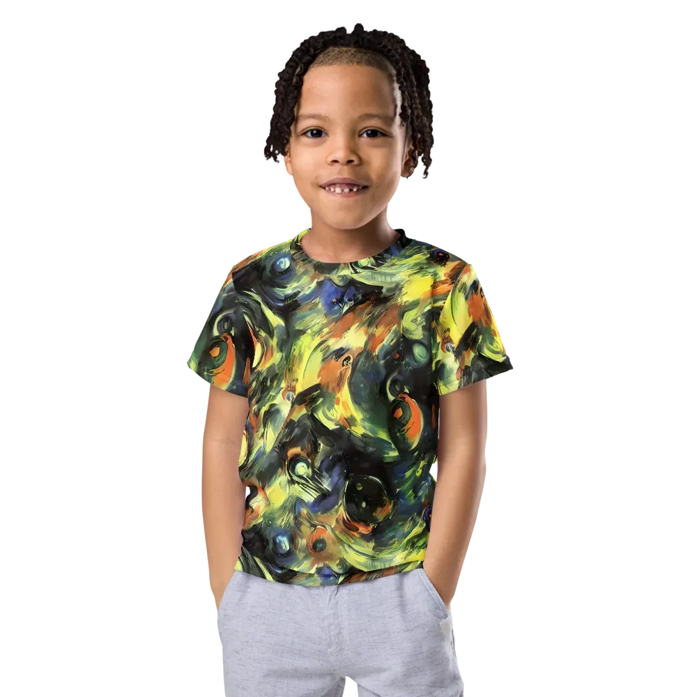 Seve Swirl on Kids Crew Neck T-Shirt — Front