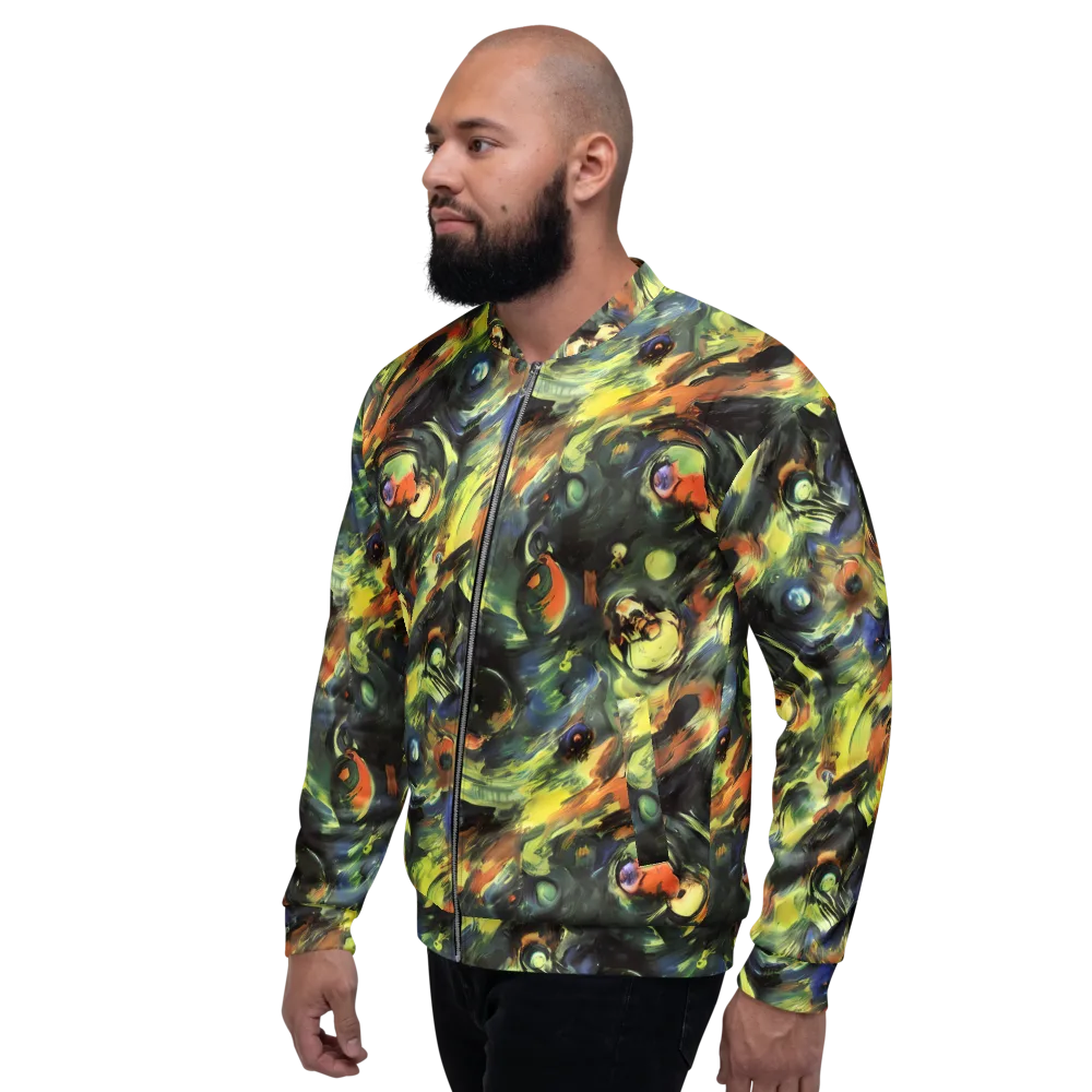 Seve Swirl on Bomber Jacket — Left