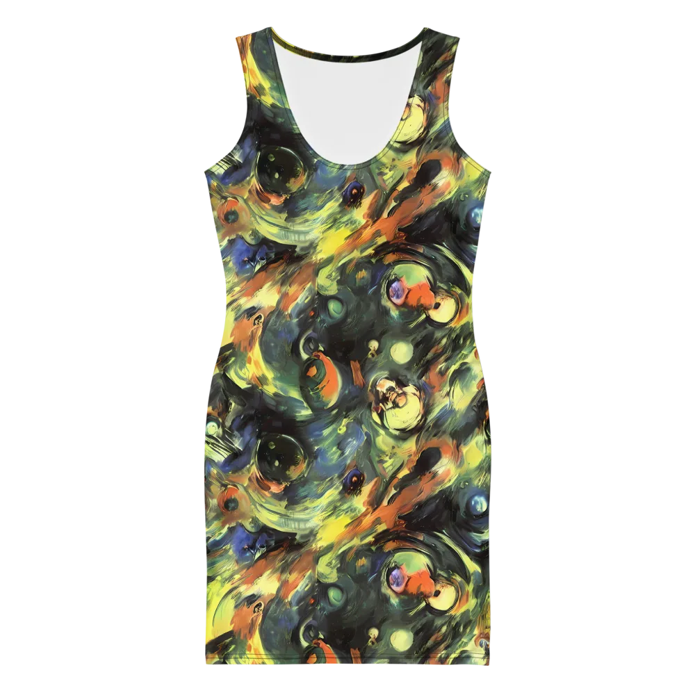 Seve Swirl on Bodycon Dress — Front