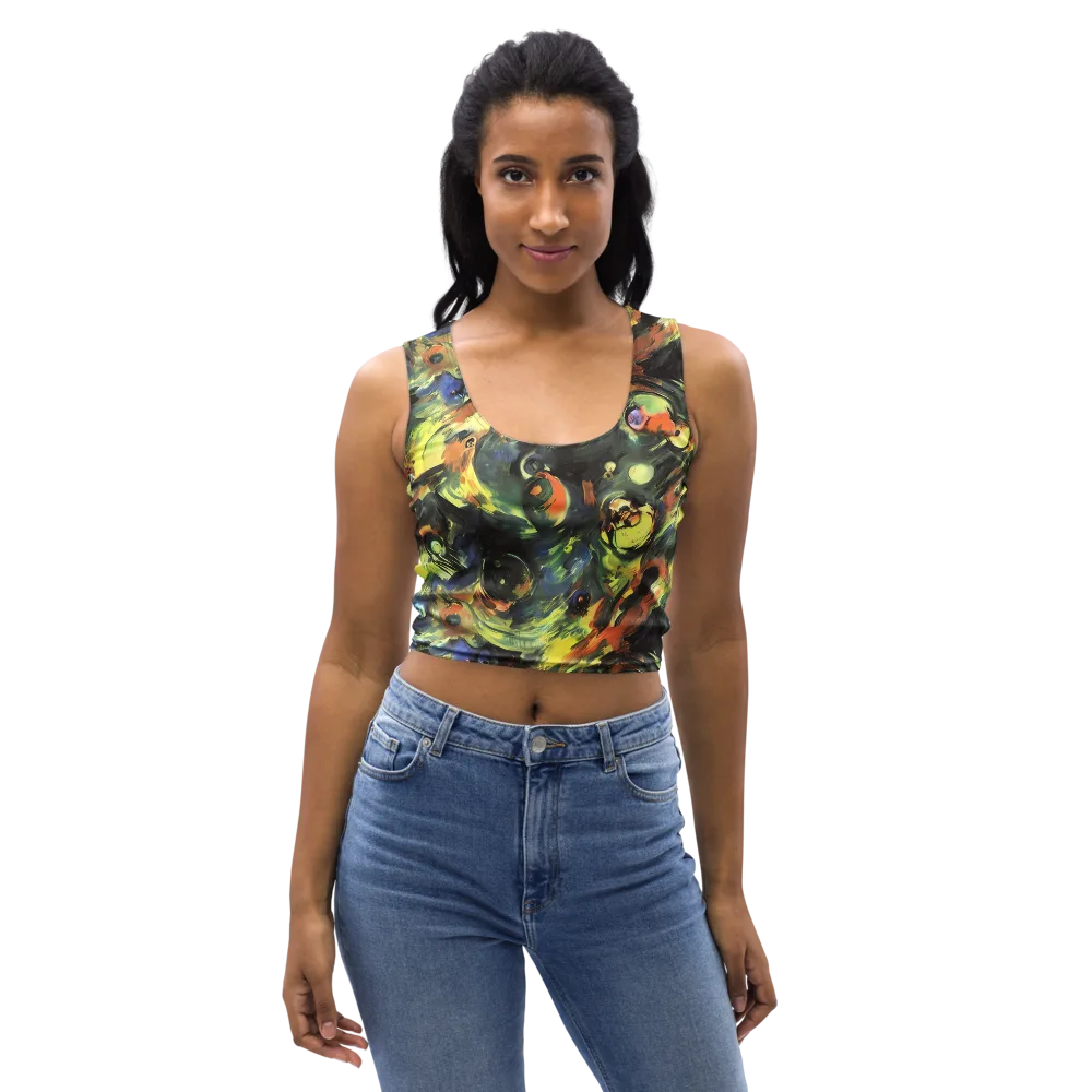 Seve Swirl on Crop Top — Front