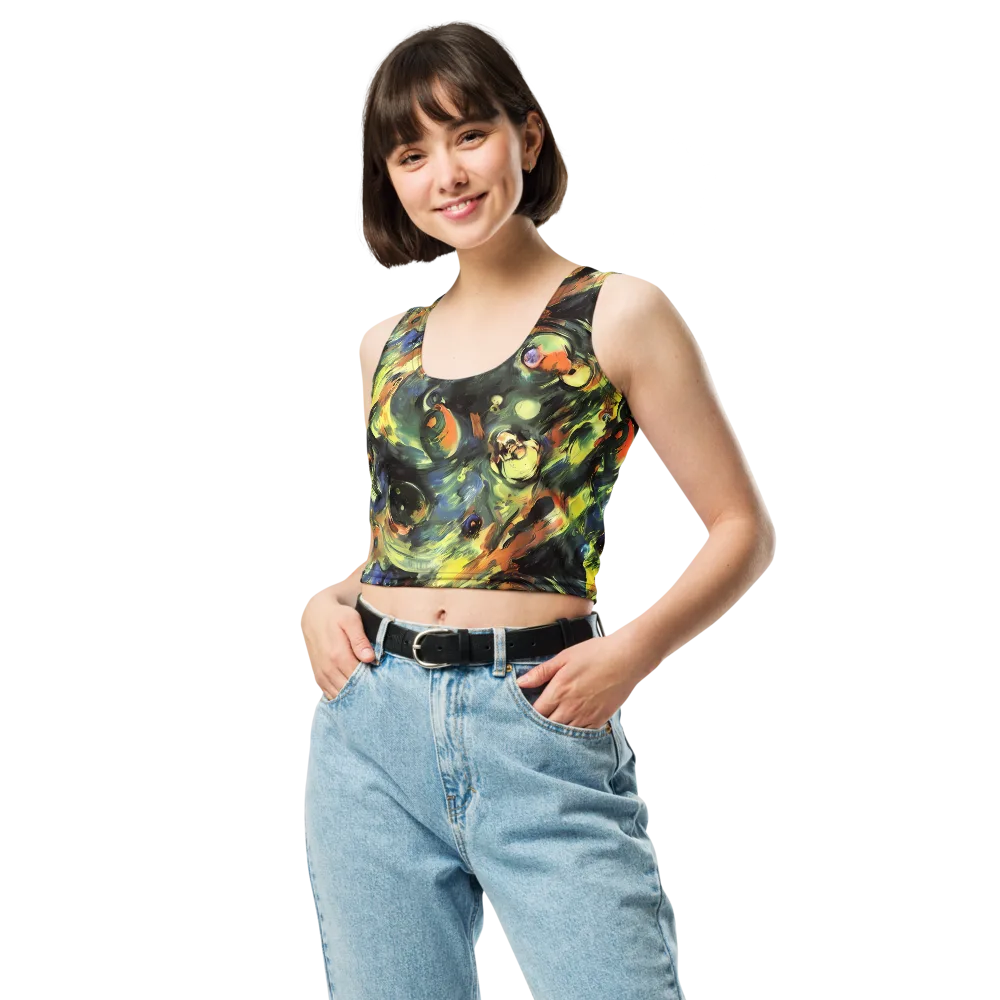 Seve Swirl on Crop Top — Front