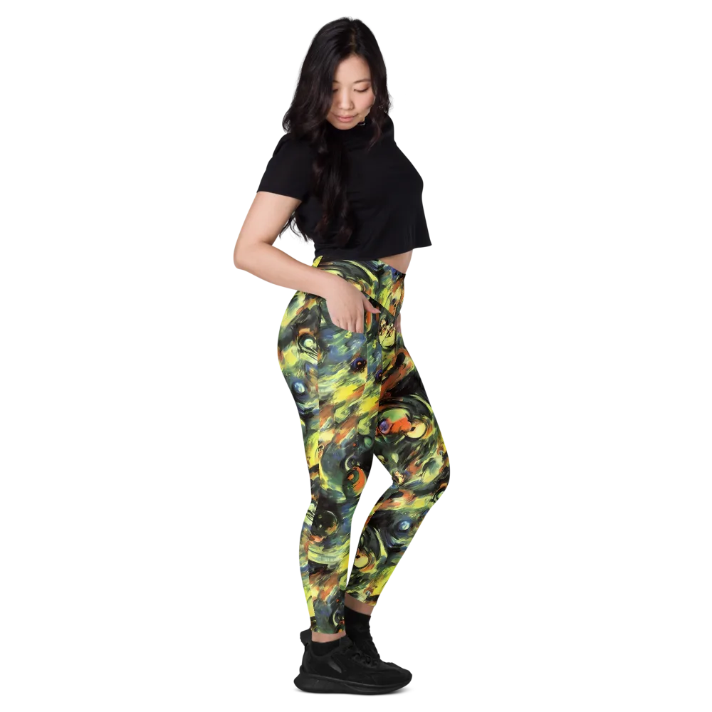 Seve Swirl on Leggings with Pockets — Right