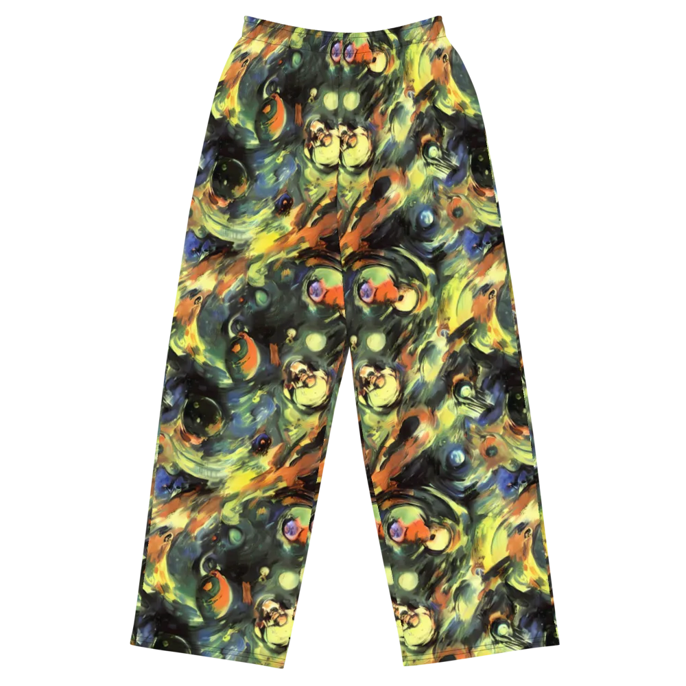 Seve Swirl on Wide-Leg Pants — Front