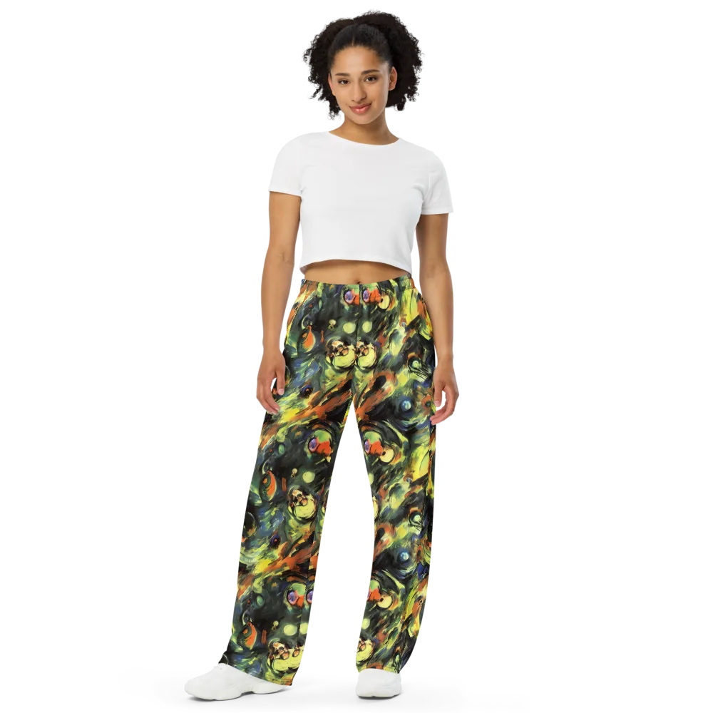 Seve Swirl on Wide-Leg Pants — Front