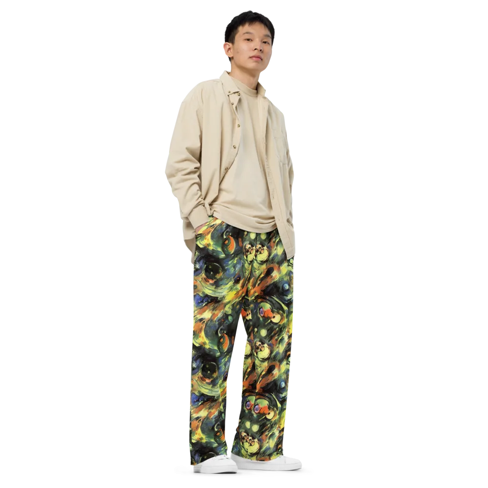 Seve Swirl on Wide-Leg Pants — Right Front