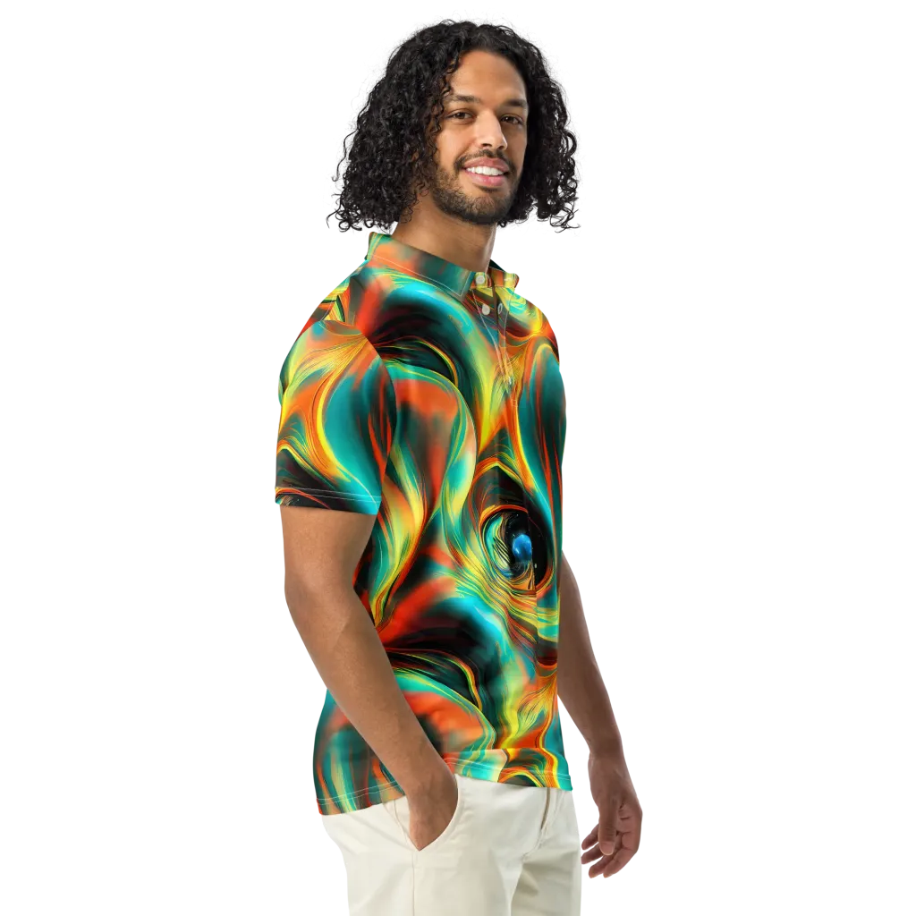 Dreamweaver Fusion on Men's Slim Fit Polo Shirt — Right Front