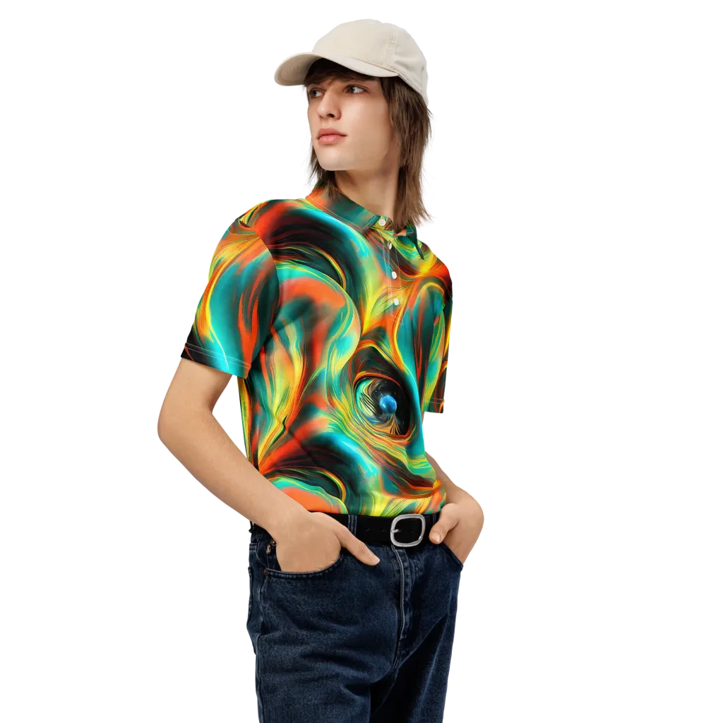 Dreamweaver Fusion on Men's Slim Fit Polo Shirt — Right Front