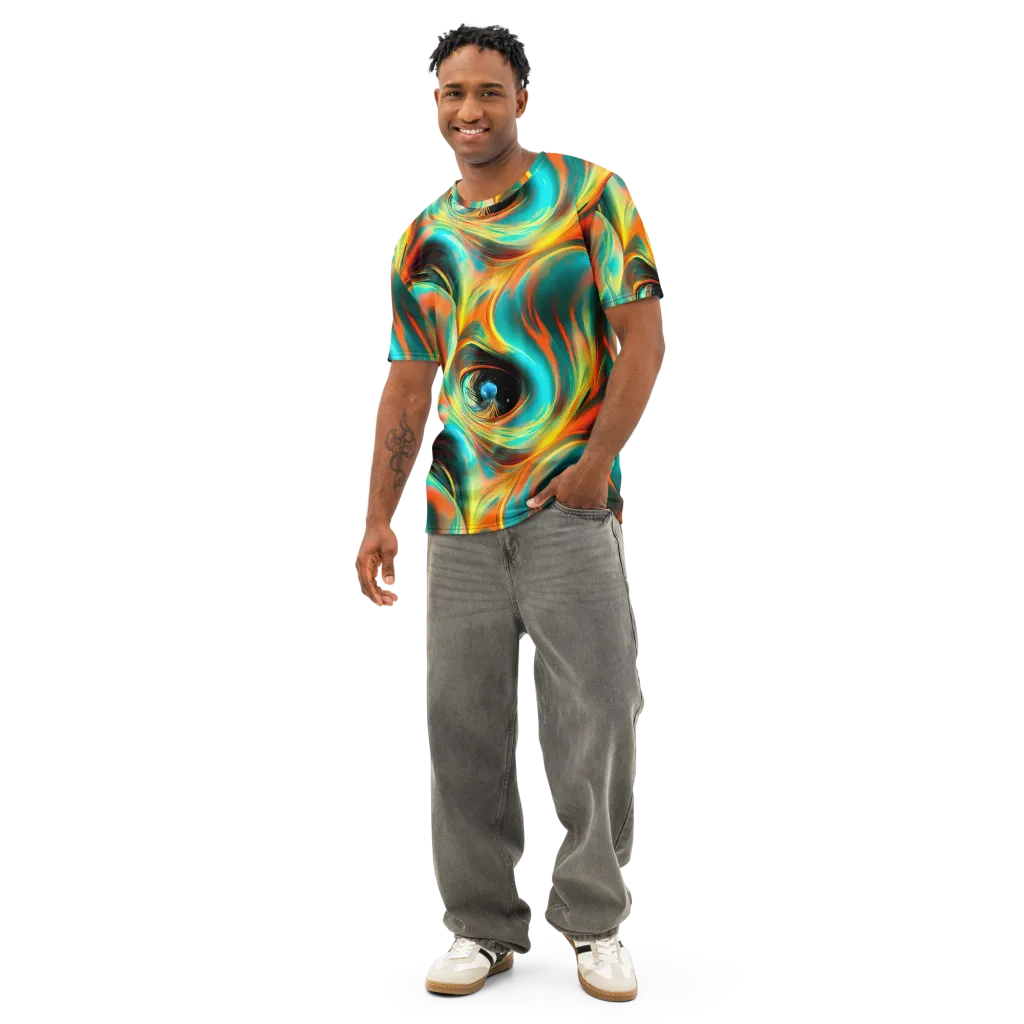 Dreamweaver Fusion on Men's Cotton Crew Neck T-Shirt — Front