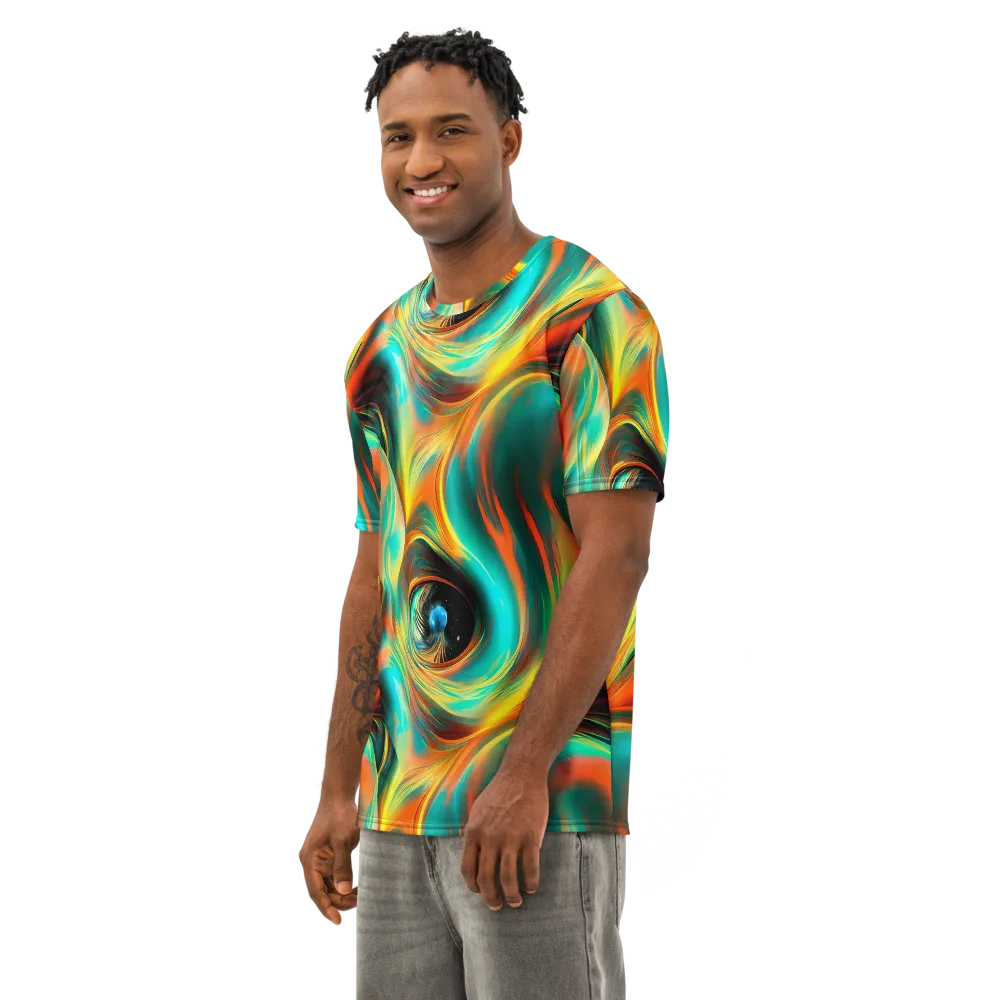 Dreamweaver Fusion on Men's Cotton Crew Neck T-Shirt — Left Front
