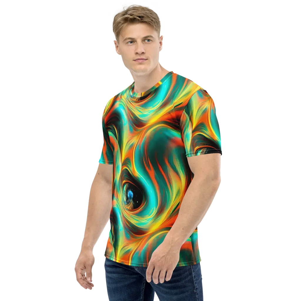 Dreamweaver Fusion on Men's Crew Neck T-Shirt — Left
