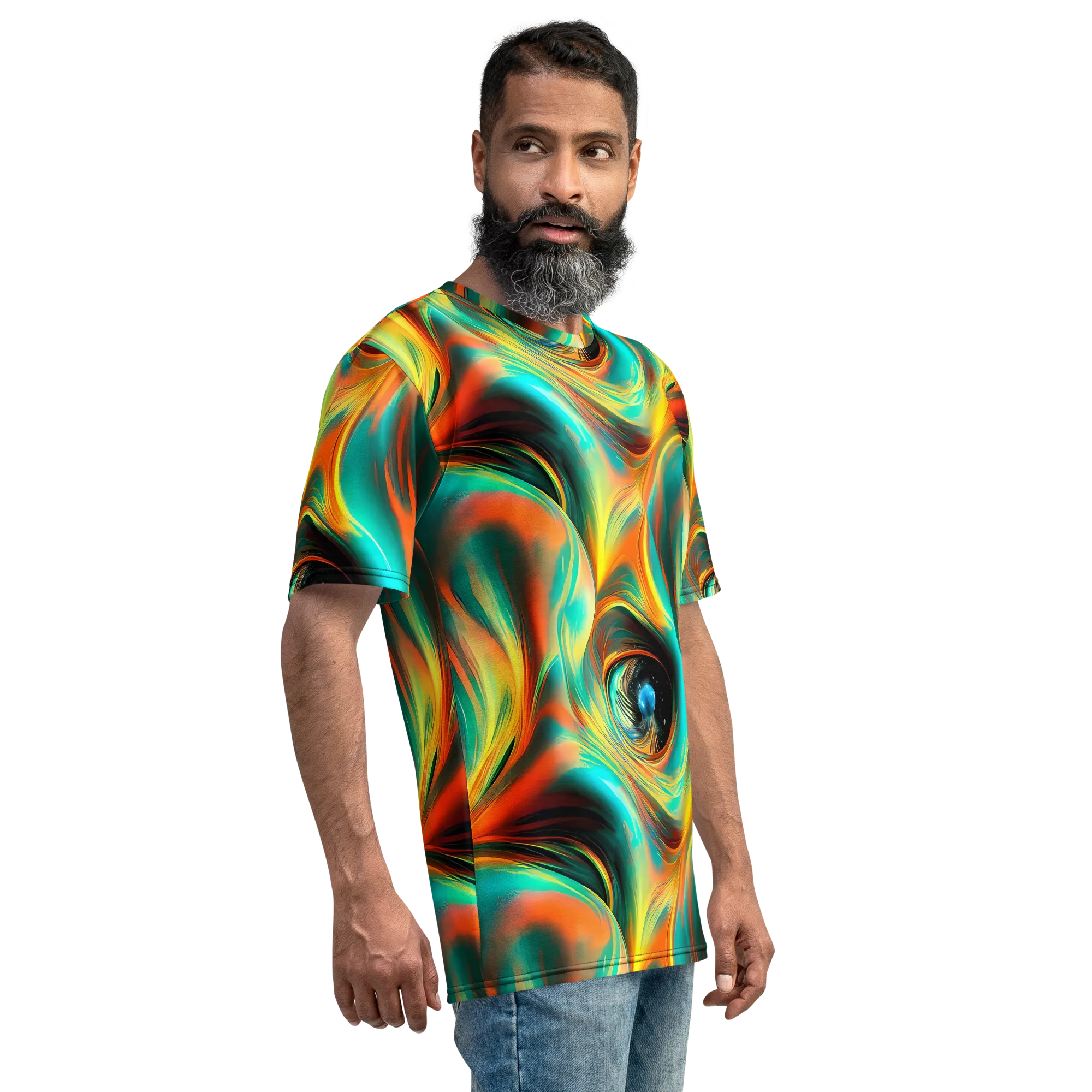 Dreamweaver Fusion on Men's Crew Neck T-Shirt — Right