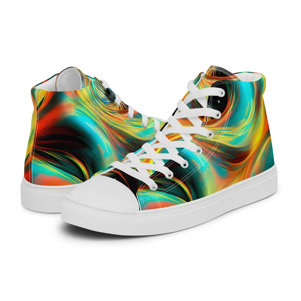 Dreamweaver Fusion on Men's High Top Canvas Shoes — Left