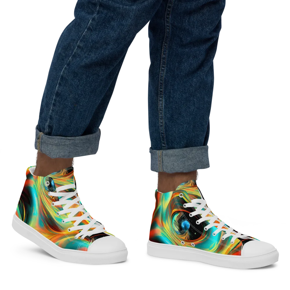 Dreamweaver Fusion on Men's High Top Canvas Shoes — Right