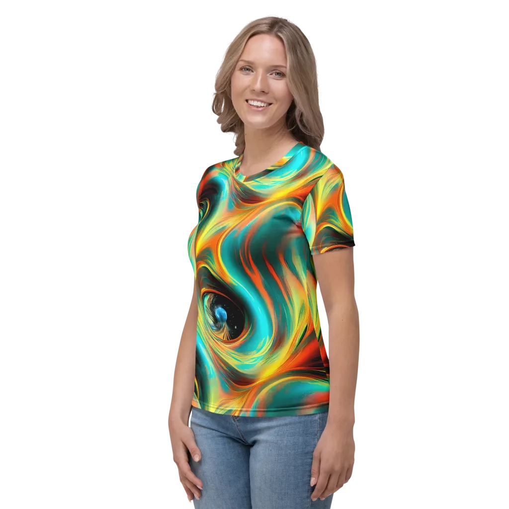 Dreamweaver Fusion on Women's Crew Neck T-Shirt — Left