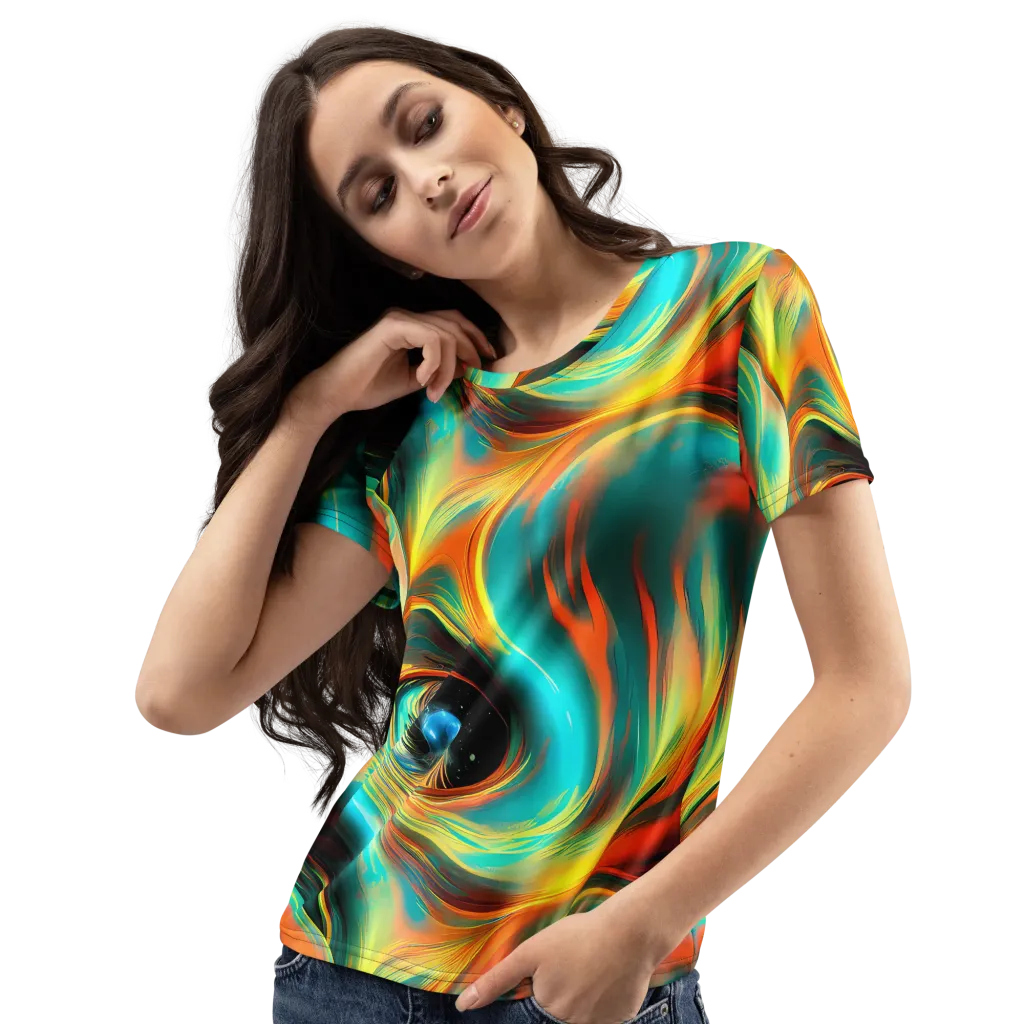 Dreamweaver Fusion on Women's Crew Neck T-Shirt — Left Front