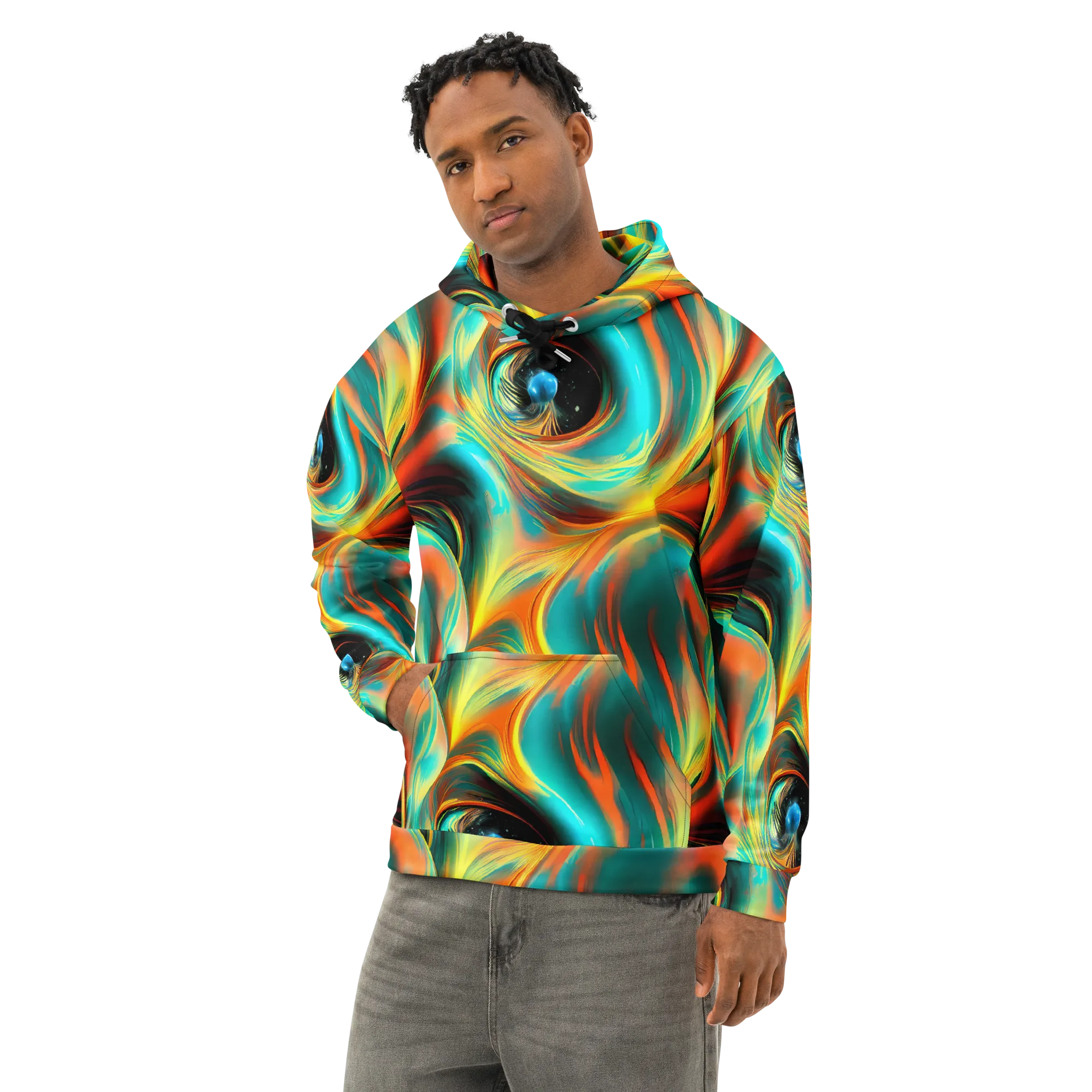 Dreamweaver Fusion on Cotton Hoodie — Left Front