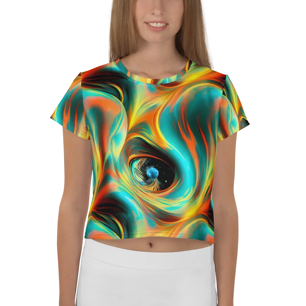 Dreamweaver Fusion on Crop Tee — Front