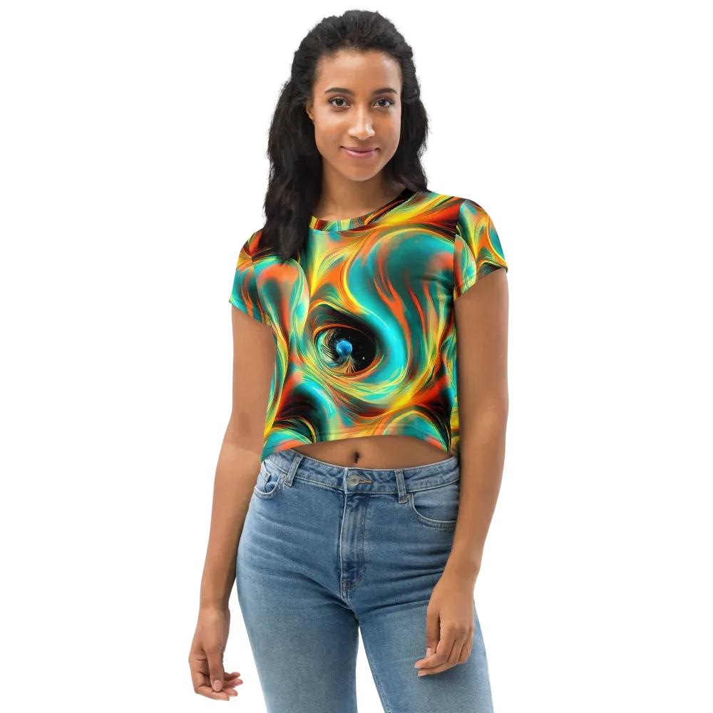 Dreamweaver Fusion on Crop Tee — Front