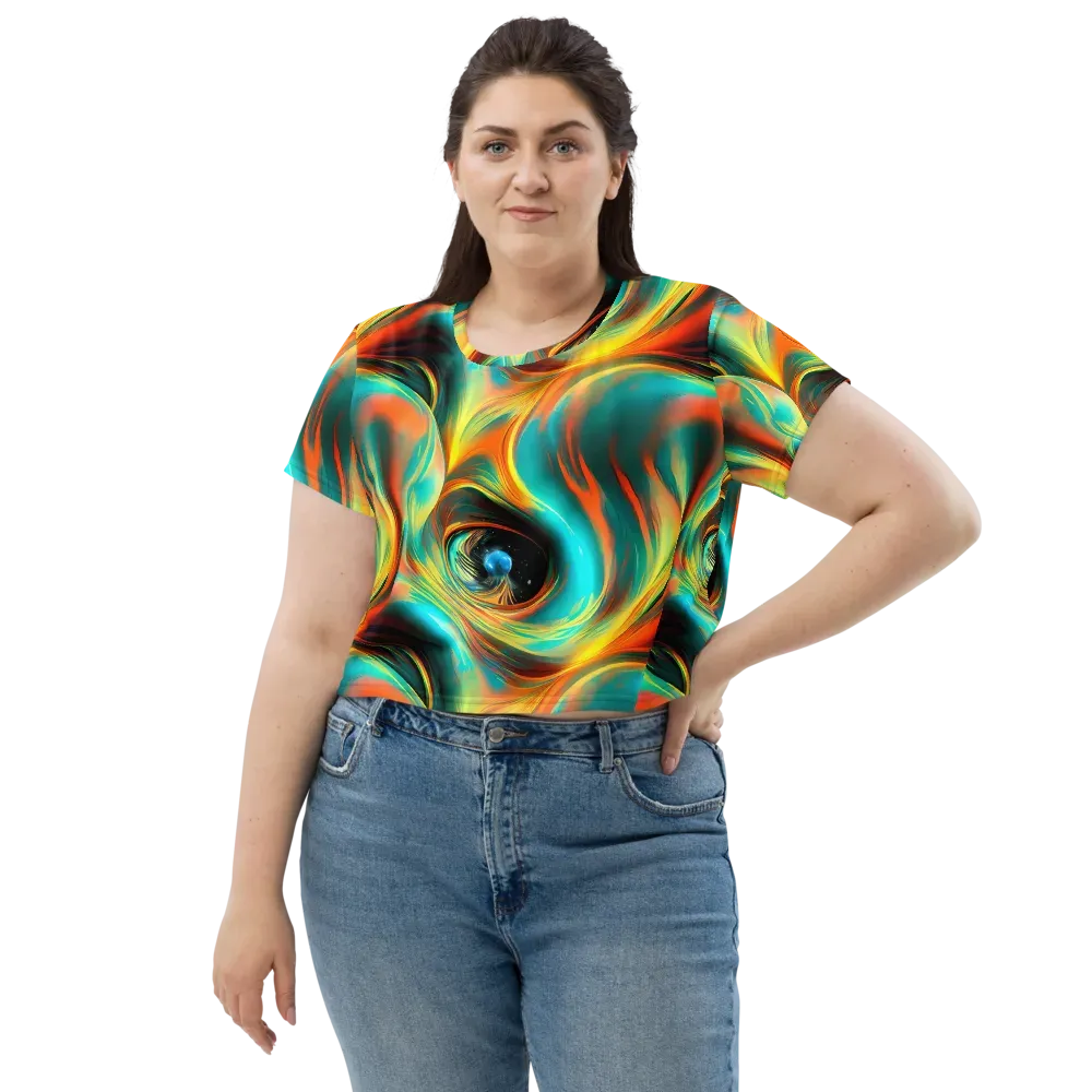 Dreamweaver Fusion on Crop Tee — Front