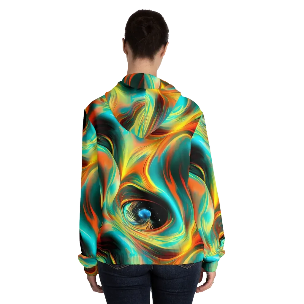 Dreamweaver Fusion on Women's Full-Zip Hoodie — Back On Person