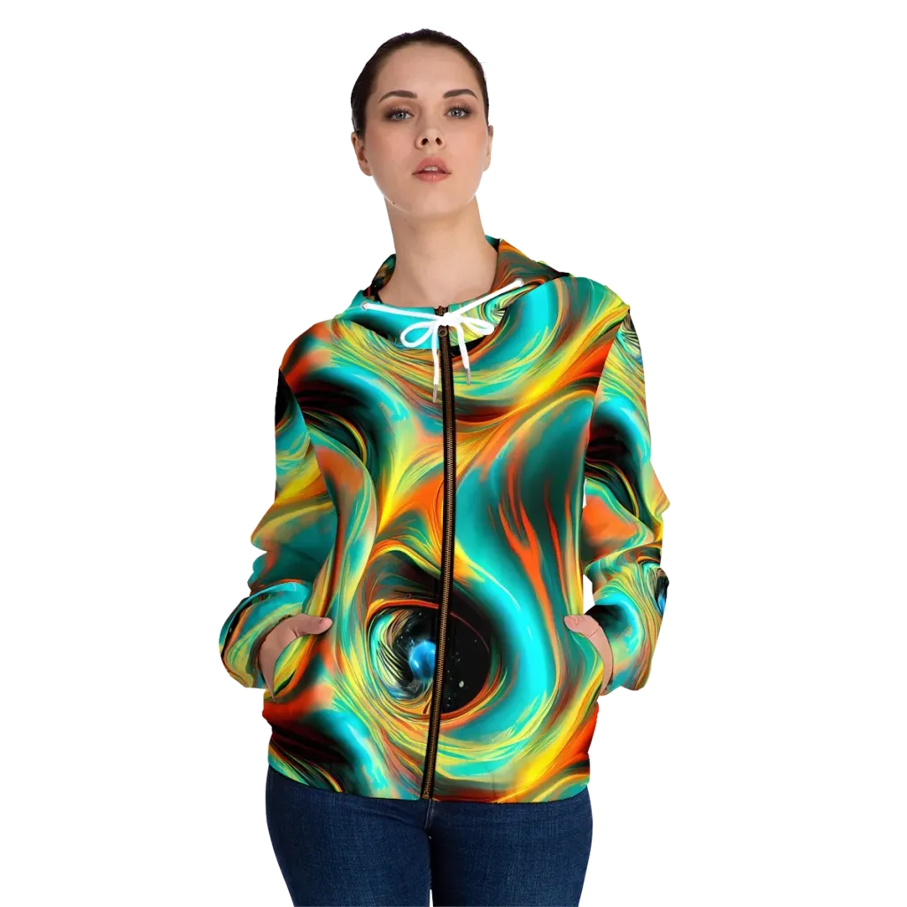 Dreamweaver Fusion on Women's Full-Zip Hoodie — Front On Person