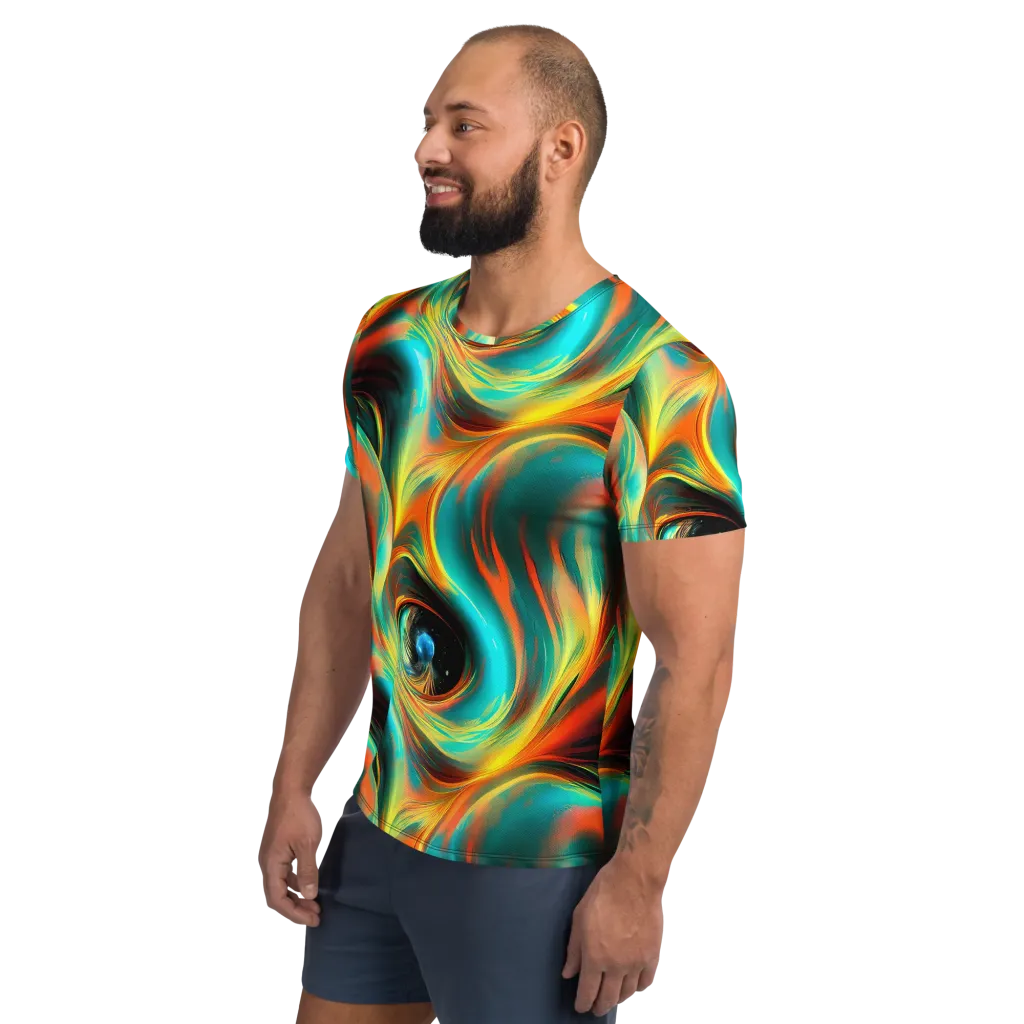 Dreamweaver Fusion on Men's Athletic T-Shirt — Left