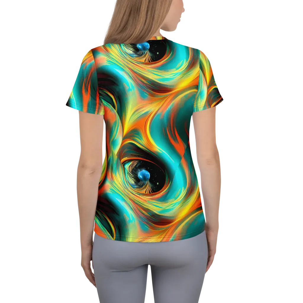Dreamweaver Fusion on Women's Athletic T-Shirt — Back