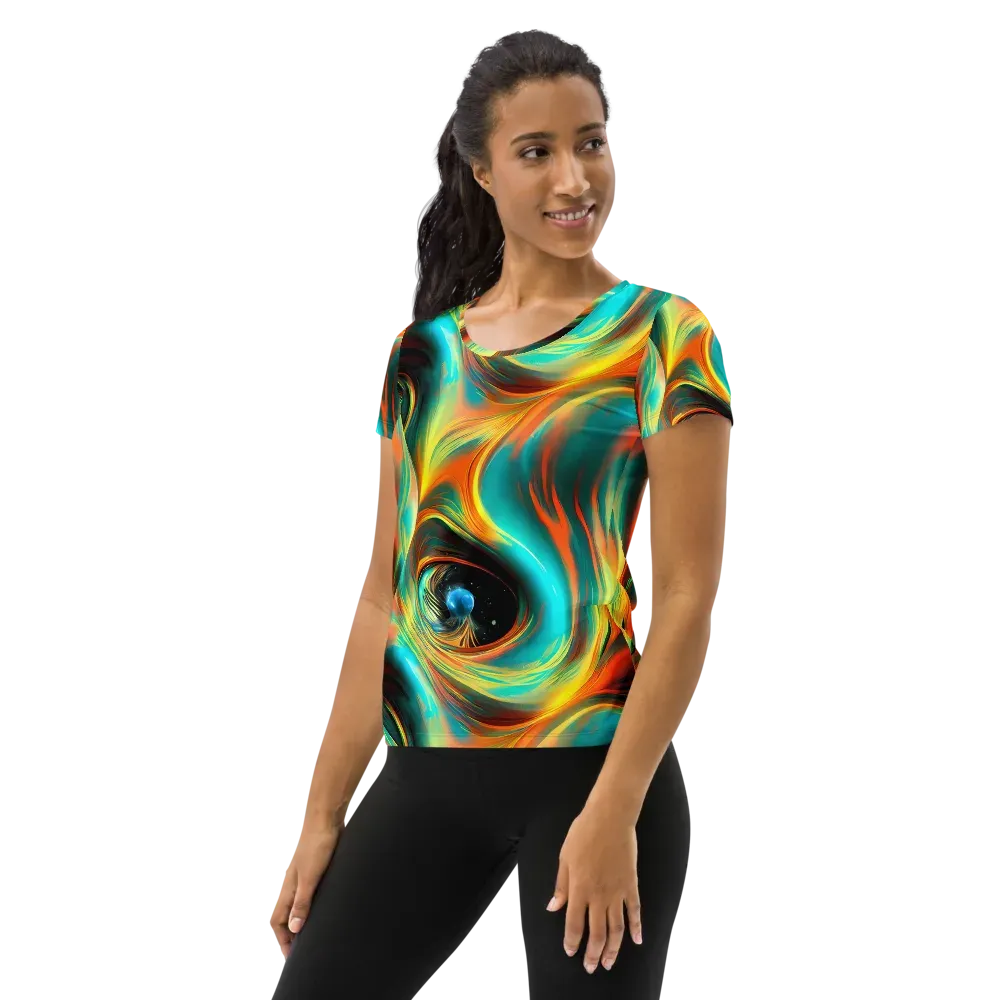Dreamweaver Fusion on Women's Athletic T-Shirt — Left