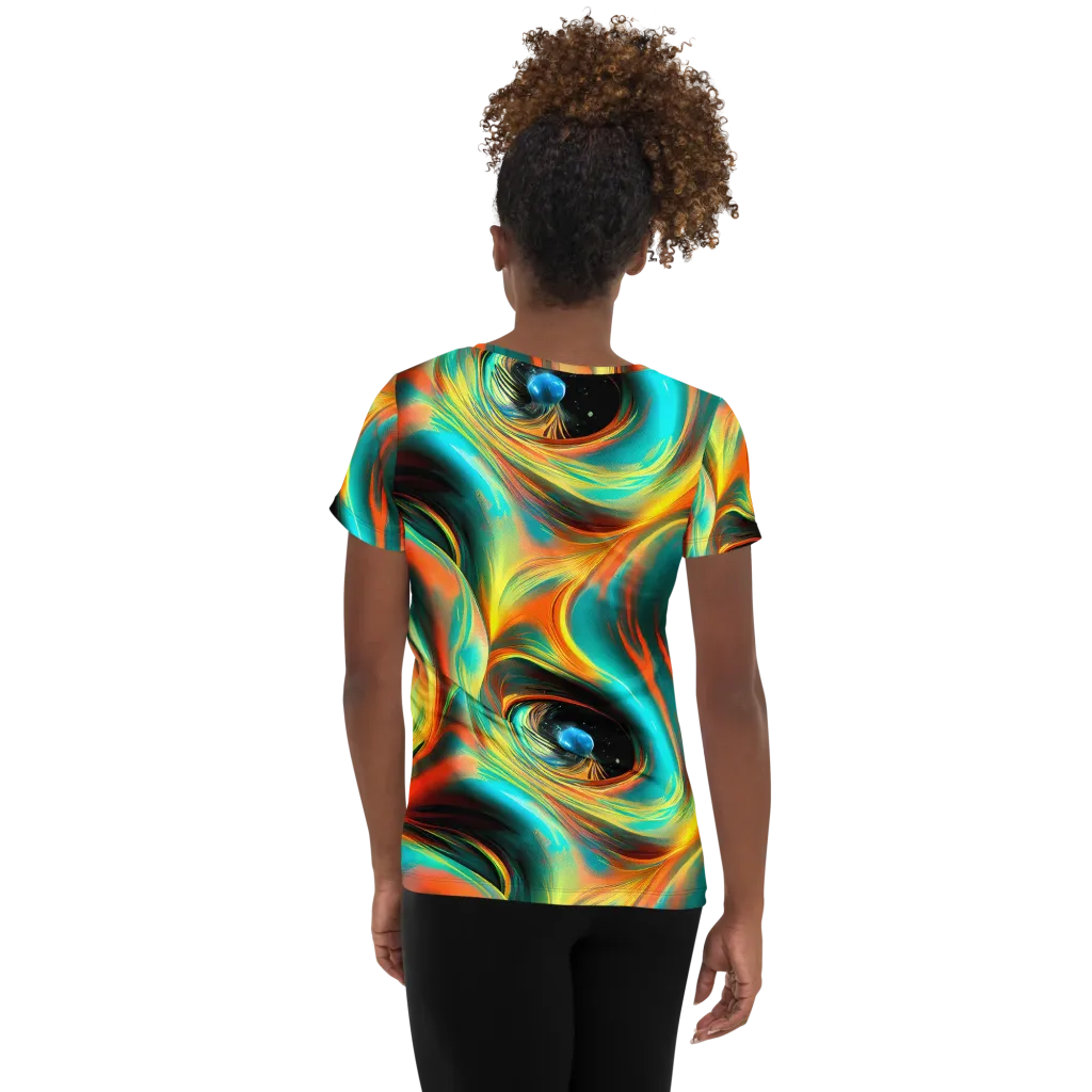 Dreamweaver Fusion on Women's Athletic T-Shirt — Back