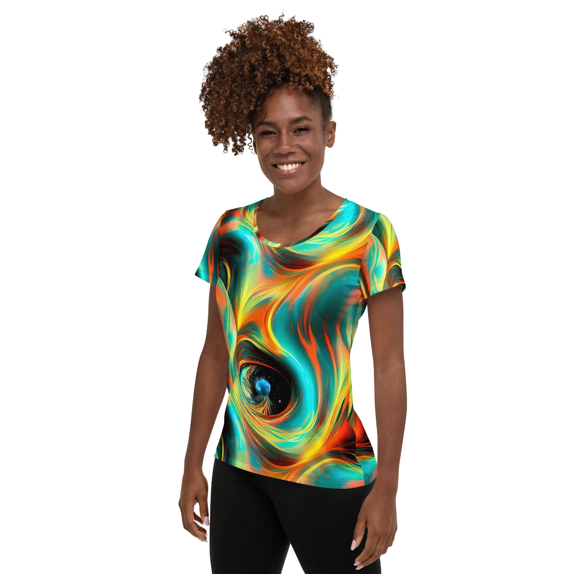 Dreamweaver Fusion on Women's Athletic T-Shirt — Left