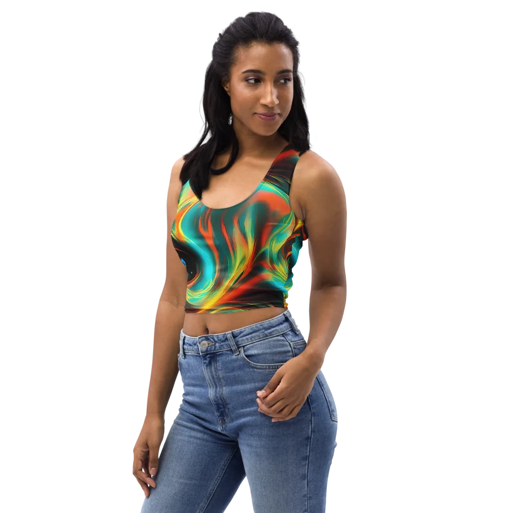 Dreamweaver Fusion on Crop Top — Left Front