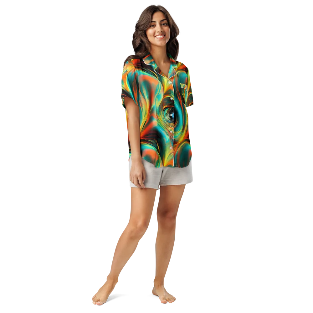 Dreamweaver Fusion on Women's Short Sleeve Pajama Top — Front