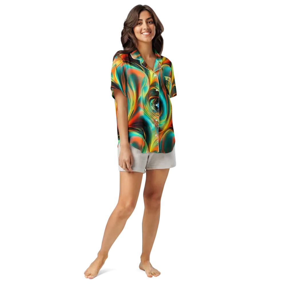 Dreamweaver Fusion on Women's Short Sleeve Pajama Top — Front