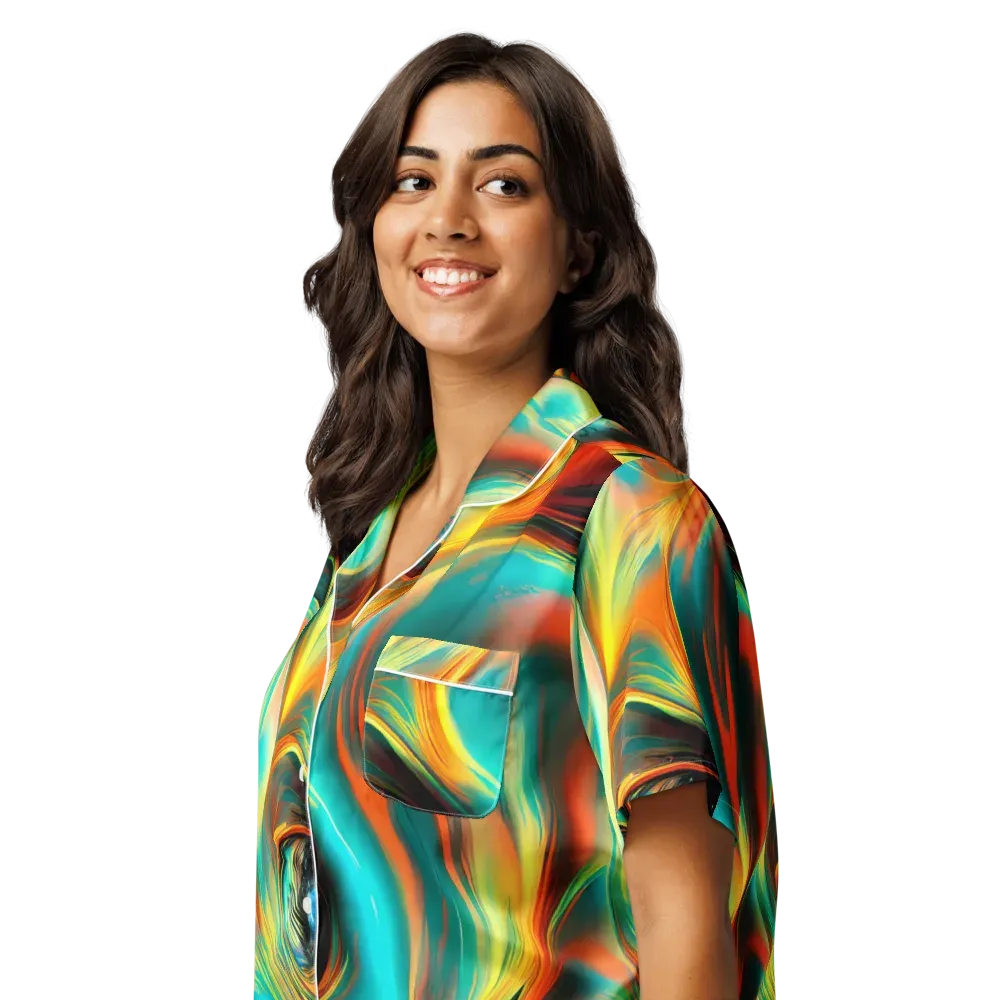 Dreamweaver Fusion on Women's Short Sleeve Pajama Top — Left Front