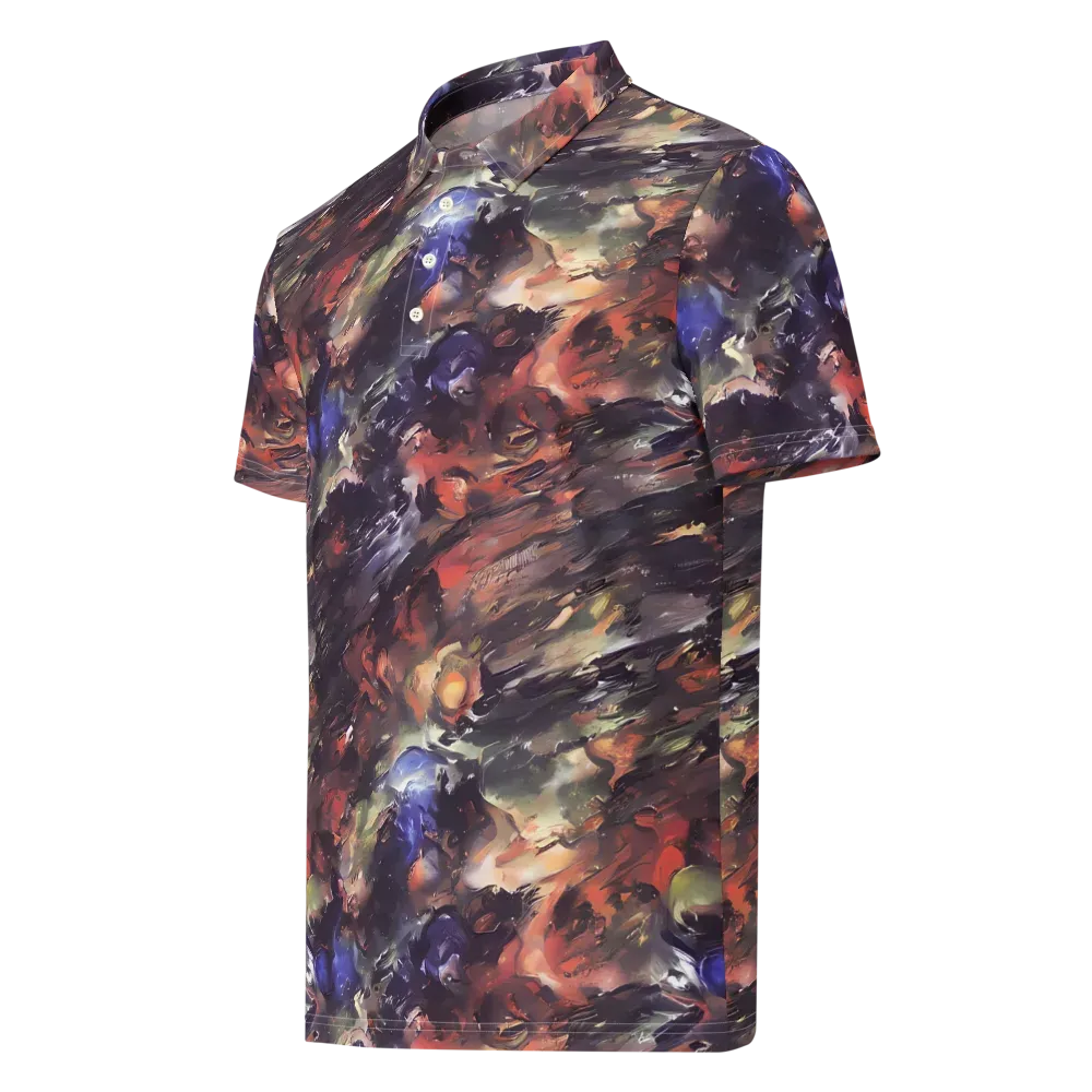 Twisted Terra on Men's Slim Fit Polo Shirt — Left Front