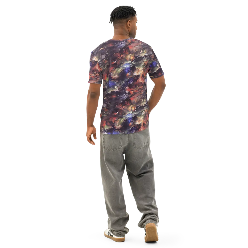 Twisted Terra on Men's Cotton Crew Neck T-Shirt — Back