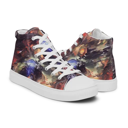 Twisted Terra on a Men's High Top Canvas Shoes