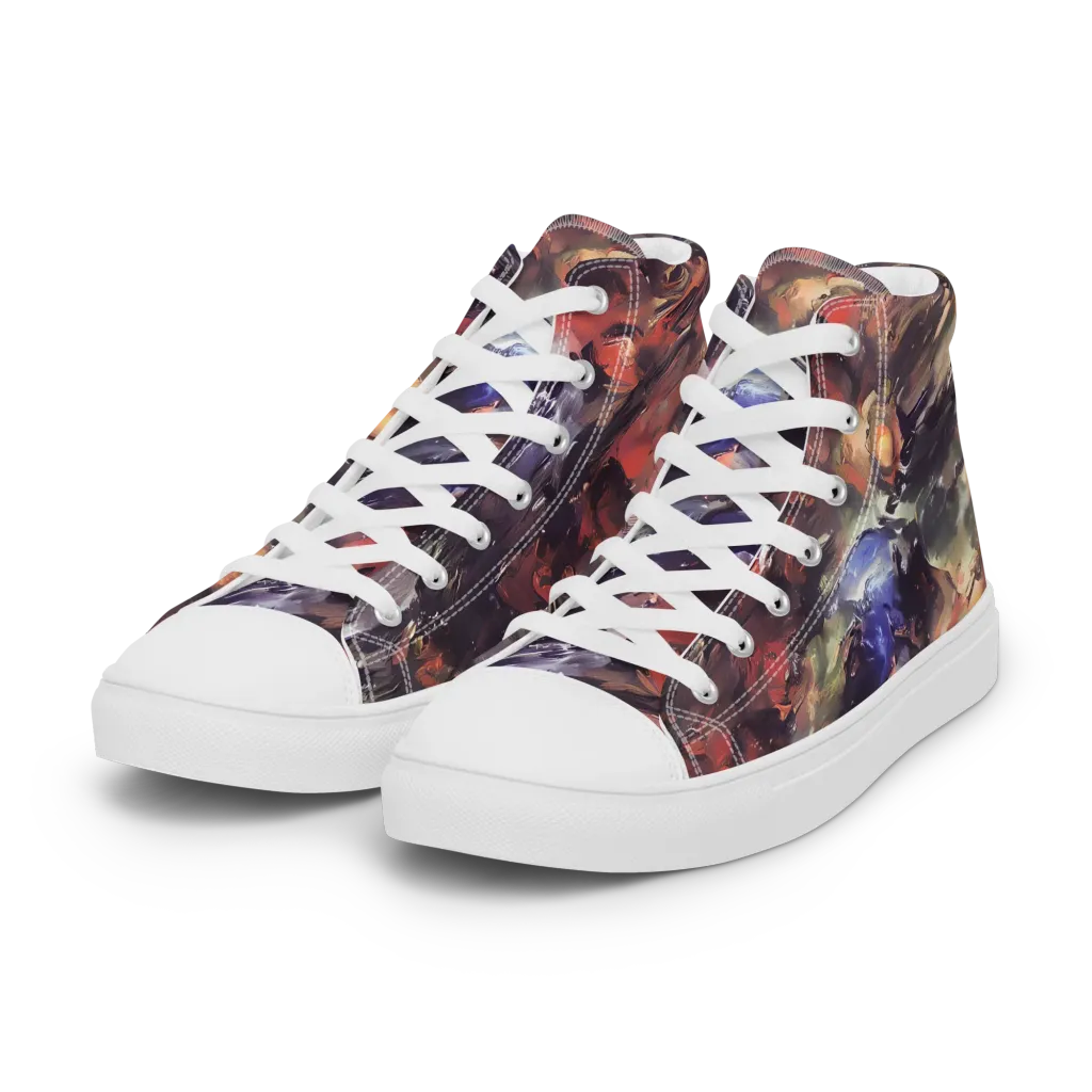 Twisted Terra on Women's High Top Canvas Shoes — Left Front