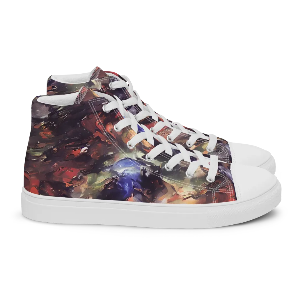Twisted Terra on Women's High Top Canvas Shoes — Right