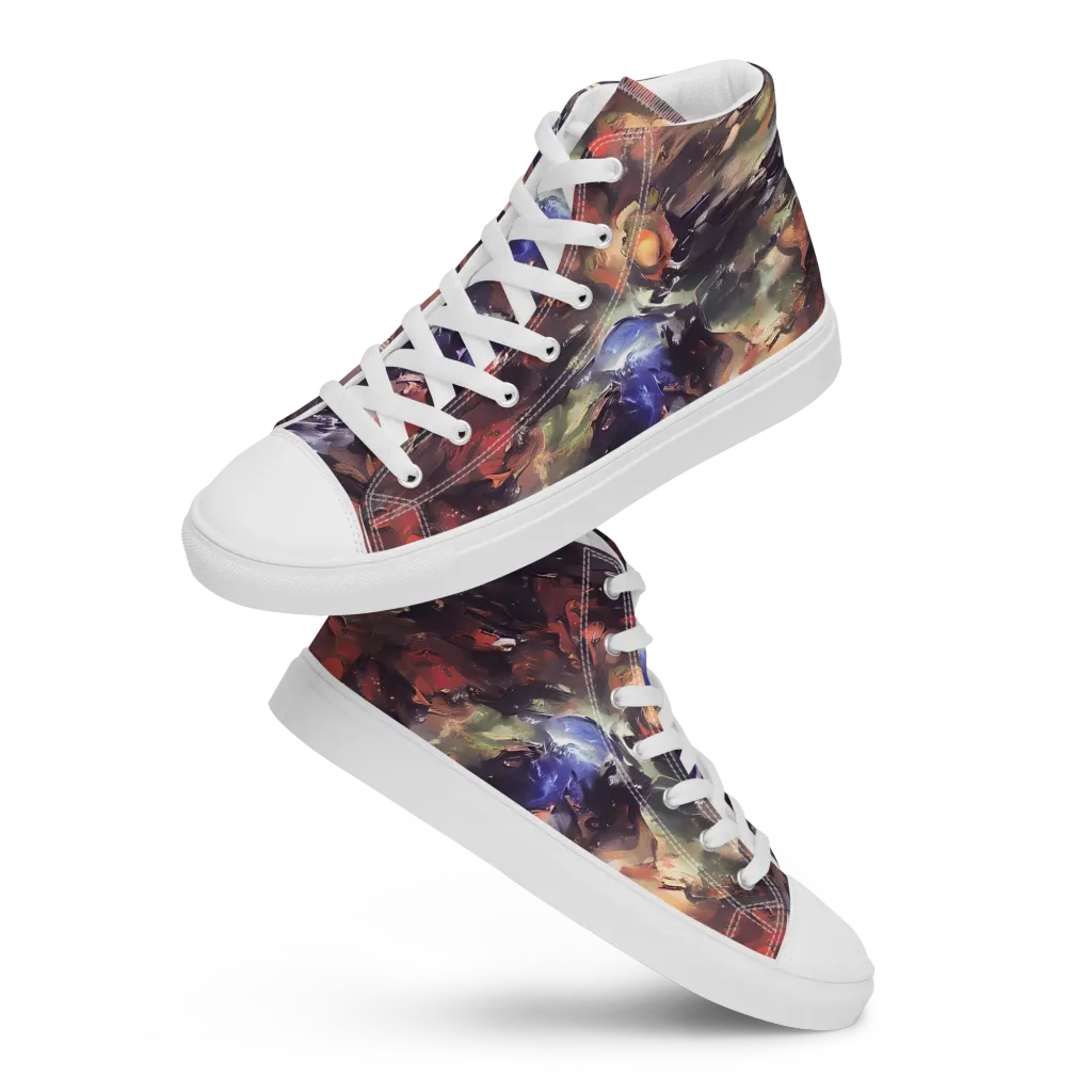 Twisted Terra on Women's High Top Canvas Shoes — Front