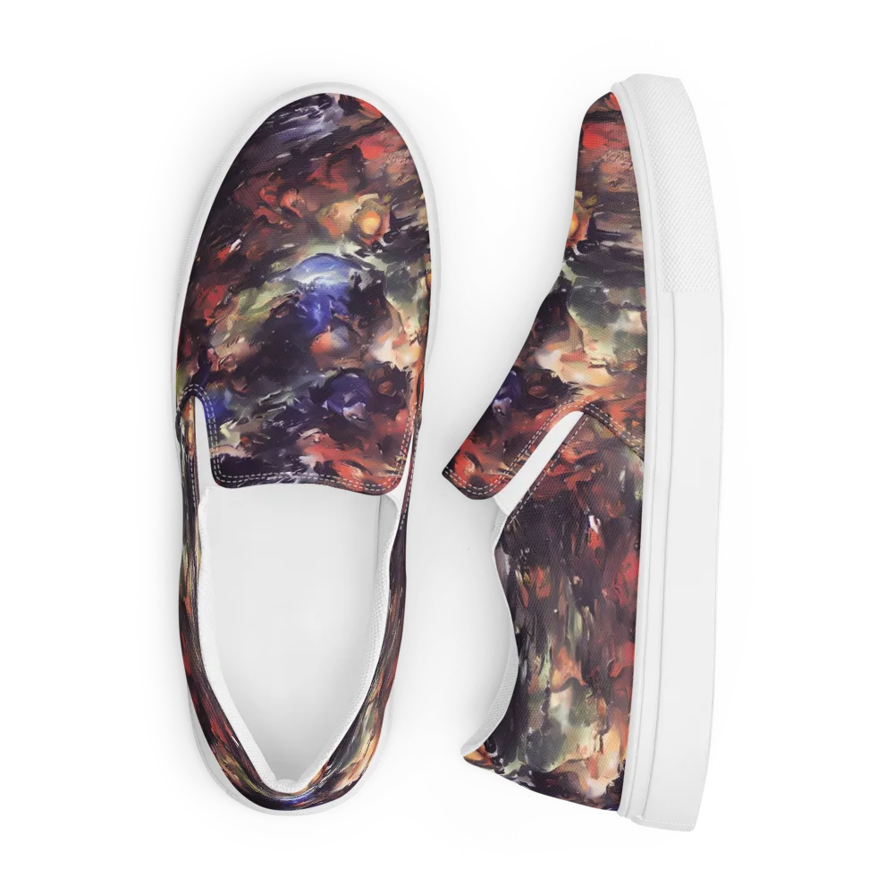 Twisted Terra on Men's Slip-On Canvas Shoes — Front